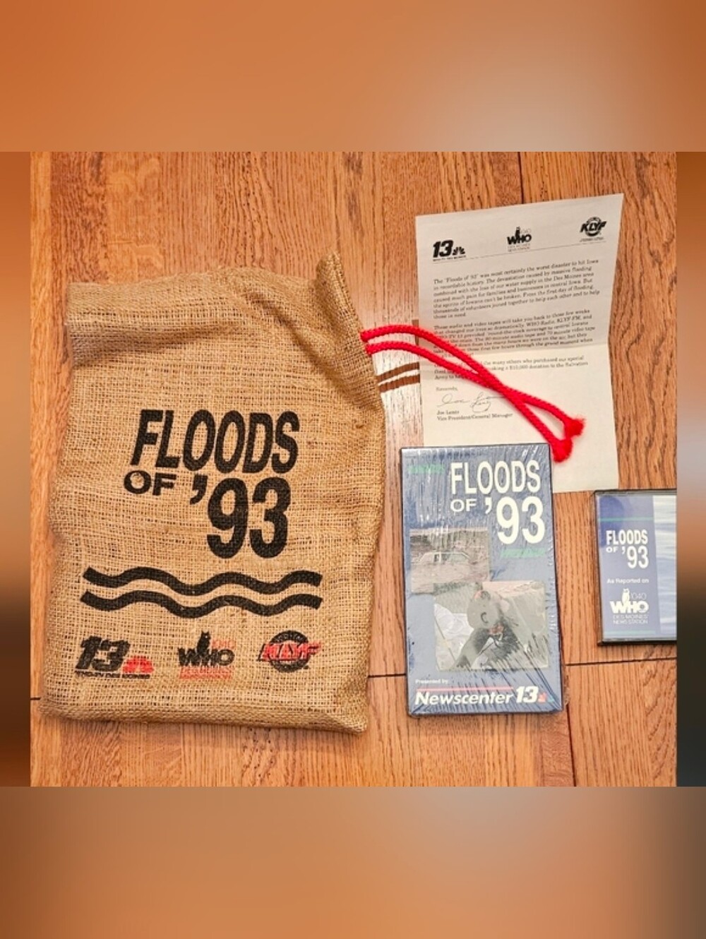 IOWA FLOODS of '93 Documentary VHS & Cassette Recording Bag
